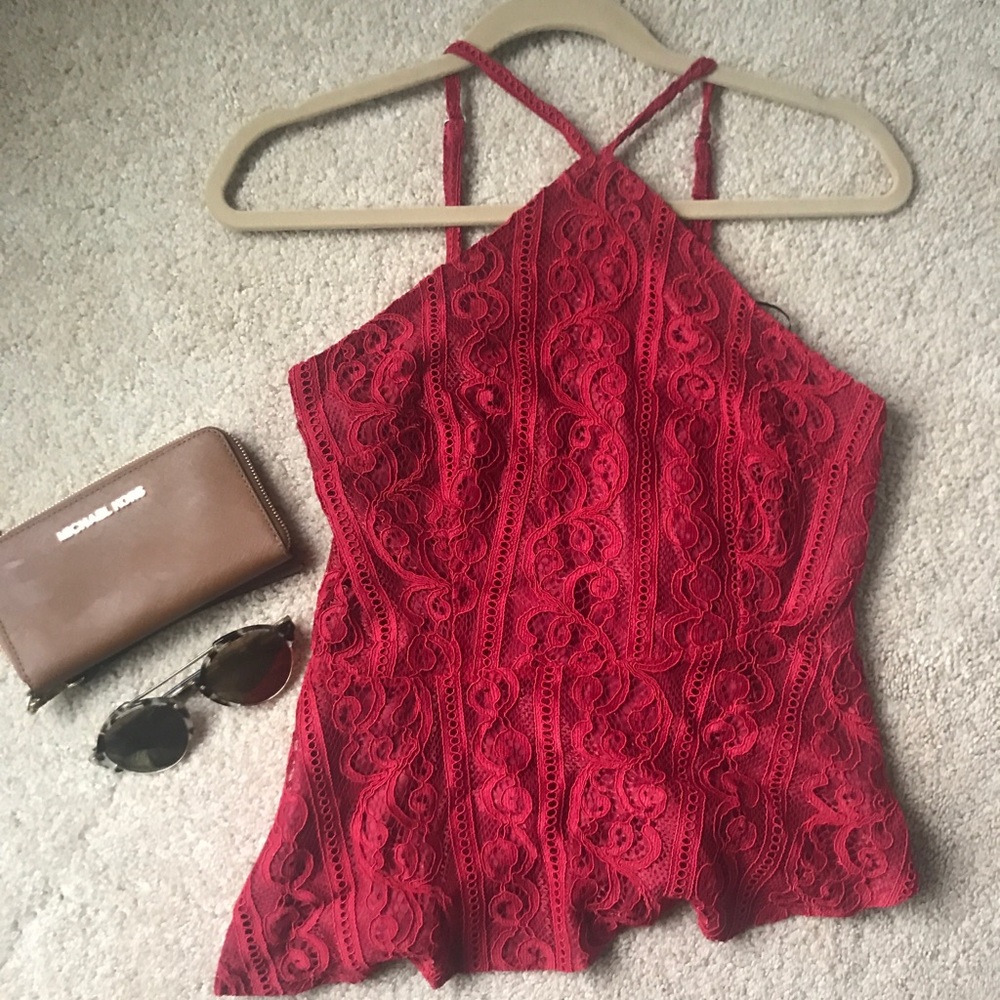 MINKPINK Flamenco Lace Halter Top NWT - Picture 3 of 4